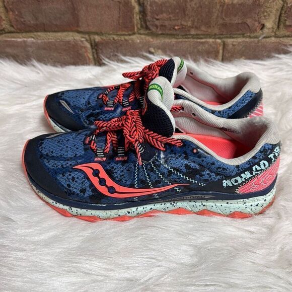 SAUCONY Nomad TR Trail Running Shoes Salmon/Pink S10287-1 Women’s Sz 10 - Picture 1 of 8